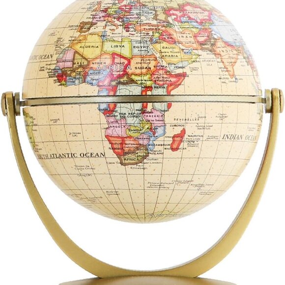 Other - Mini Antique Globe 4-inch / 10 cm - Swivels in All Directions Educational, Decor